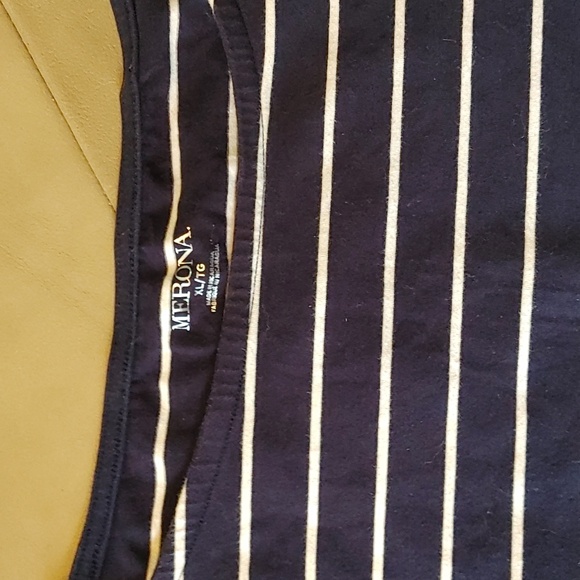 3/$25 Merona Blue and White Striped Shirt - Picture 3 of 5